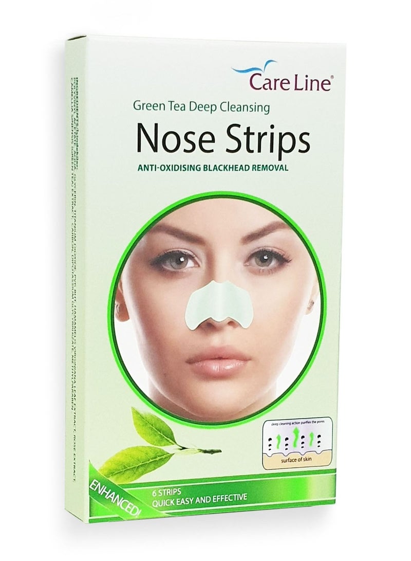 كير لاين شاي أخضر للتنظيف العميق للأنف 6 شرائط - Image 1