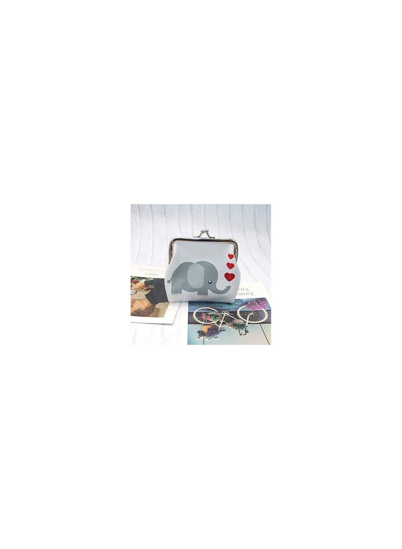 GGOOT Elephant Pattern Purse Key Coin Wallet Bag Noble Handbag Portable Storage Bag Gift Items for Women Durable and Useful  - Image 3