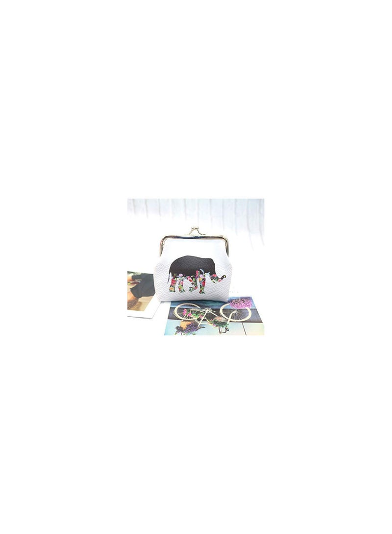 GGOOT Elephant Pattern Purse Key Coin Wallet Bag Noble Handbag Portable Storage Bag Gift Items for Women Durable and Useful  - Image 4