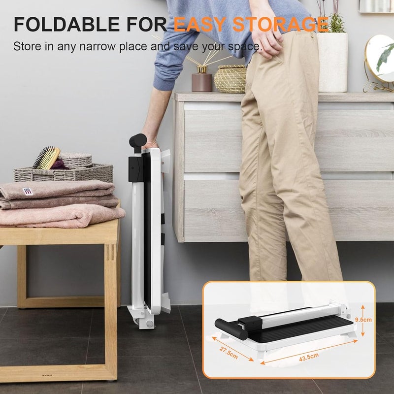 Xtsuen Step Stool with Grab Handle, Step Ladder, Folding Step, Single Step Ladder with Non-Slip Tread for Adults, Elderly and Children in Kitchen, Bathroom and Home, Maximum Load 150 kg - Image 5