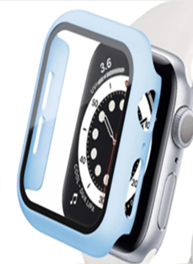 Next Next store Hard Case Compatible with iWatch 40mm Series 4/5/6 with Tempered Glass Screen Protector, Ultra-Thin Rugged Protective Cover for iWatch 40mm (Lake)