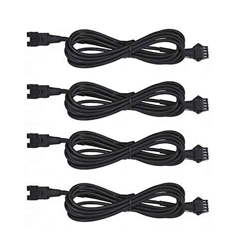 NBWDY 4Pcs 60in RGB LED Multi-Color Accent Light Extension Cable Wire Cord Set for LED Motorcycle ATV Car Multi-Color Neon Strip Rock Light - Image 1