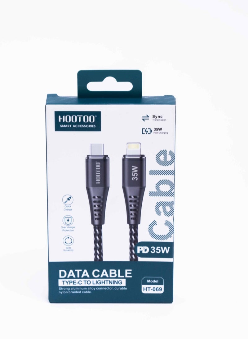 HooToo 1m PD Fast Charging Cable for iPhone  - Image 1