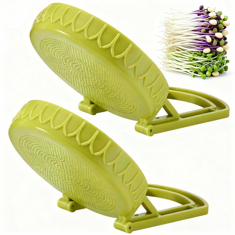 Happyiren 2Pack Sprouting Lids for WideMouth Mason Jars BPAFree OnePiece Design with Stand for Seed Germination Ideal for Bean and Alfalfa Sprouts