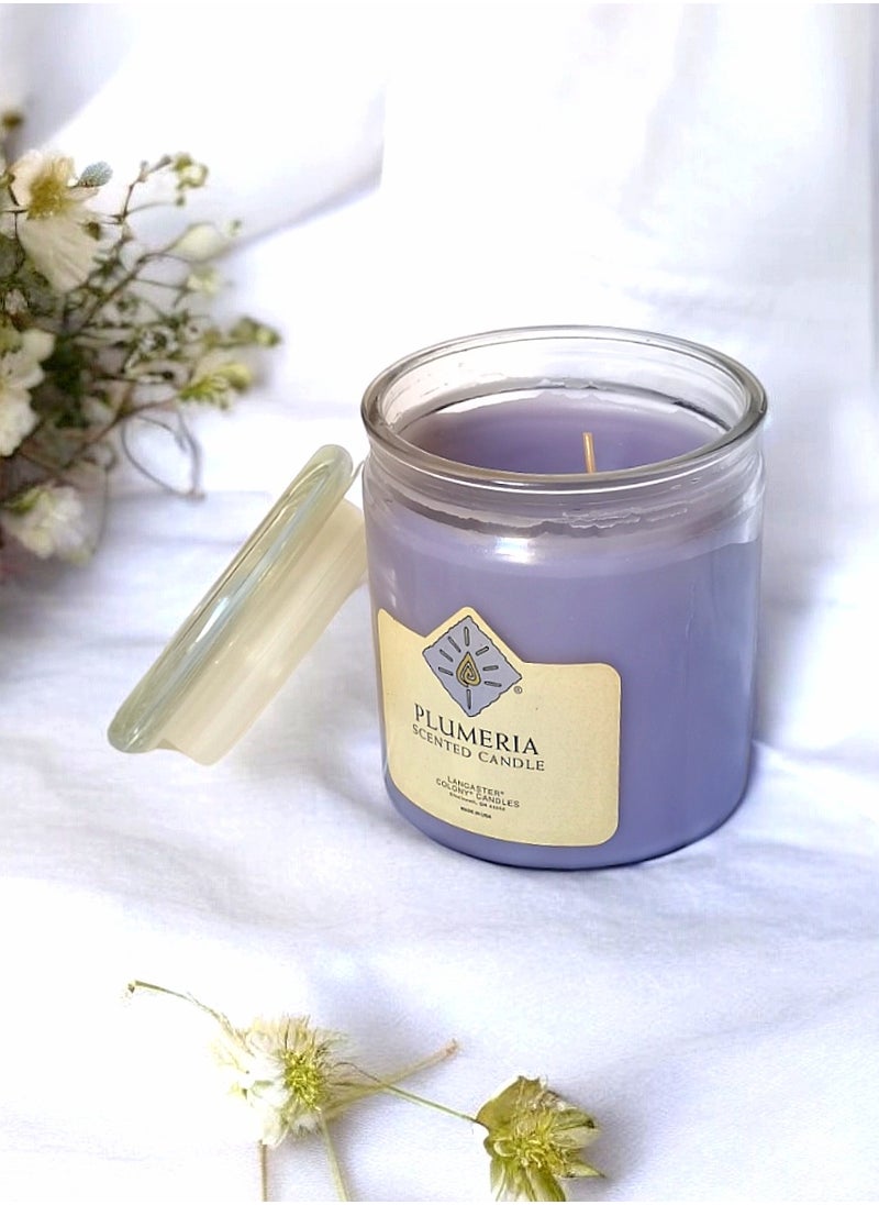 Lancaster Plumeria Scented Jar Candle with Lid 20 oz 566 g  - Image 3