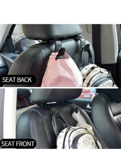 Bukela Car Hooks Universal Car Vehicle Back Seat Headrest Hanger Holder Hook Microfiber Leather & Stainless Steel for Bag Purse Cloth Drink Grocery (Black)  - Image 5