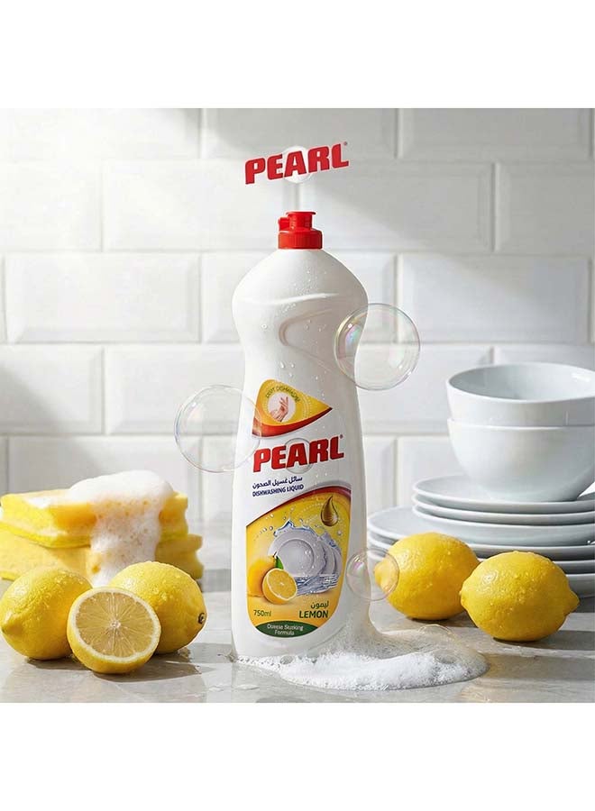 Pearl Dishwash Liquid Lemon 1.5L Promo Pack Strong Grease Removal Dishwashing Soap Soft on Hands Kitchen Cleaner  2 x 750 ml, 1.5 L - Image 2