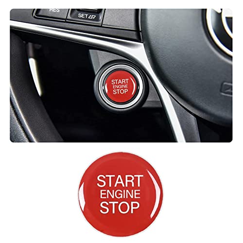 TOYCIDFG Car Engine Start Stop Button Cover for Alfa Romeo Giulia Stelvio Tonale, Sticker Decal Push to Start Ignition Button - Image 3