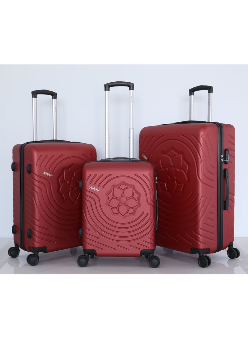 STARLIFE 3 Piece ABS Hard side Trolley Luggage Set Spinner Wheels with Number Lock - Image 1