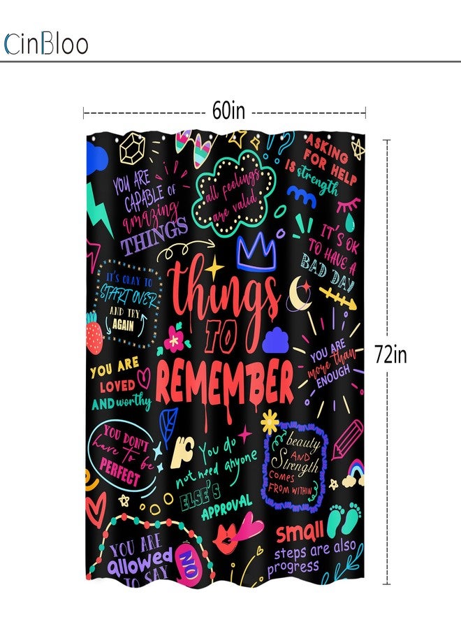 Cinbloo Kids Shower Curtain 60Wx72H Colorful Funny Inspirational Quotes Teens Shower Curtain Graffiti Neon Motivational Words Cool Bathroom Curtain Set Bathroom Accessories Decor Fabric with 12 Hooks - Image 5