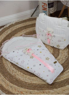 Newborn meds with portable diaper storage bag