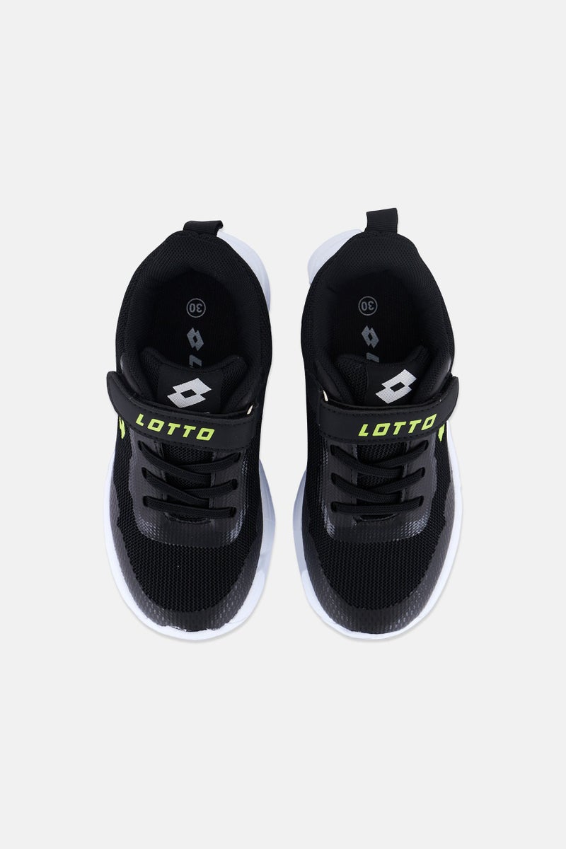 LOTTO Kids Boy Velcro Running Shoes, Black - Image 3