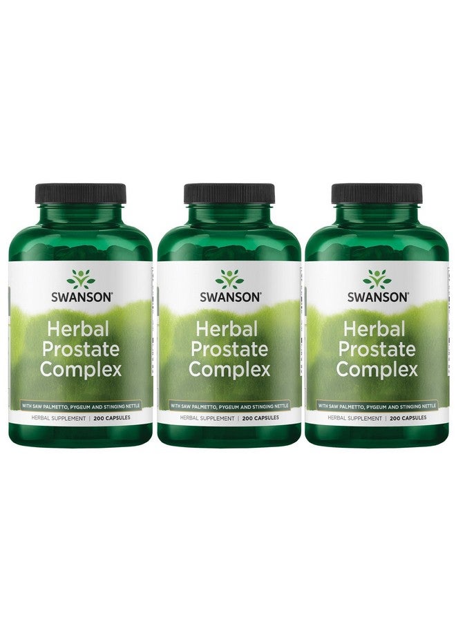 SWANSON مجمع البروستاتا العشبي من سوانسون - مكمل غذائي للرجال - يحتوي على البيجيوم، والسو بالميتو وقرّاص - (200 كبسولة) 3 عبوات - Image 1