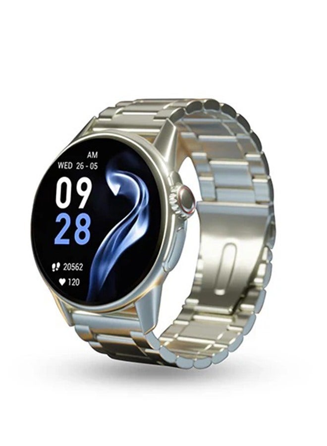 iCruze Pronto Vista Smartwatch with 1.5" LCD Display, Bluetooth Calling, Heart Rate & SpO2 Monitor, Multiple Sports Modes, 200+ Watch Faces, Wireless Charging, IP67 Water Resistance - Image 1