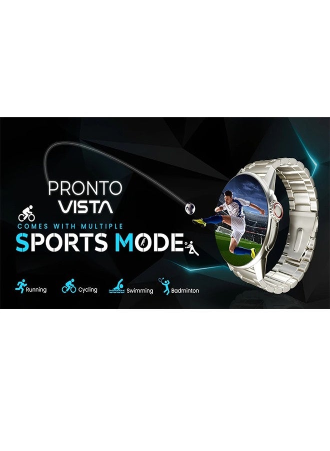 iCruze Pronto Vista Smartwatch with 1.5" LCD Display, Bluetooth Calling, Heart Rate & SpO2 Monitor, Multiple Sports Modes, 200+ Watch Faces, Wireless Charging, IP67 Water Resistance - Image 3