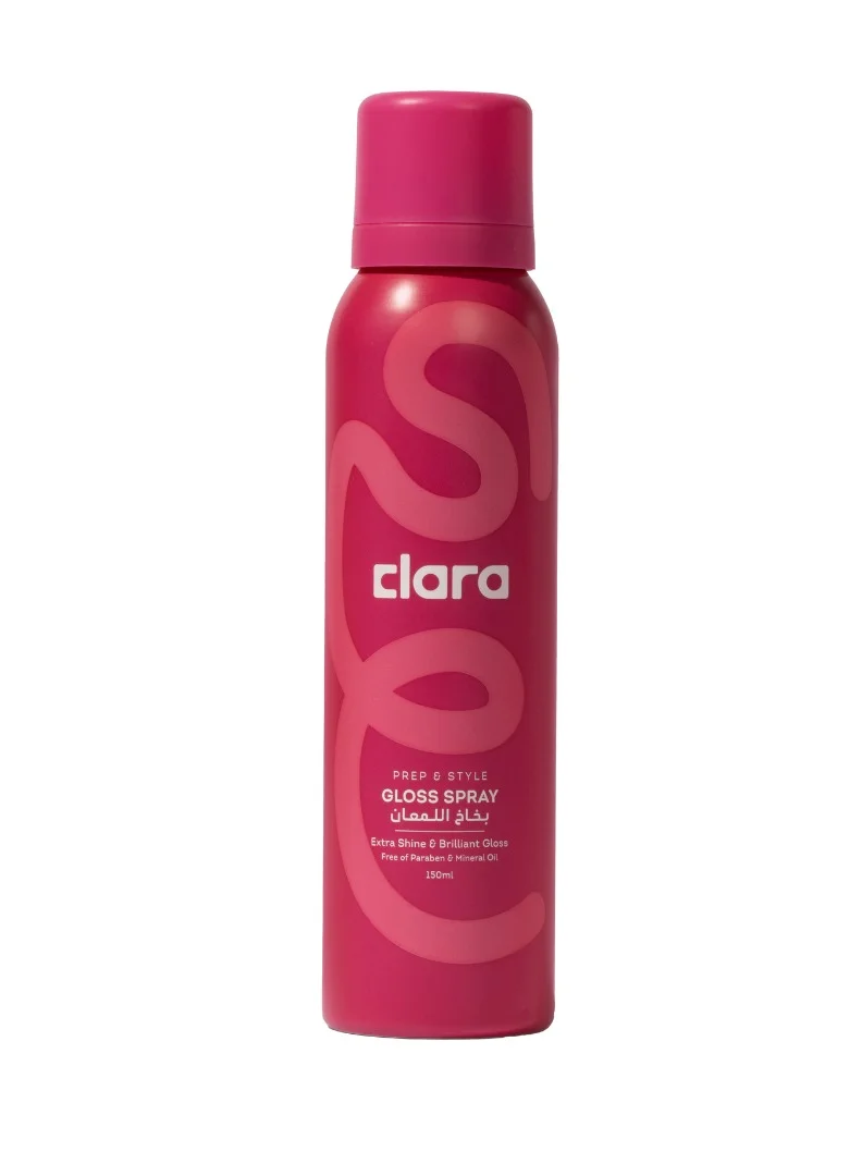 Clara Clara Gloss Spray – Lightweight Hair Gloss Spray for Intense Shine & Anti-Static Finish, Professional Hair Shine Spray Gloss, Finishing Spray Hair for Smooth Polished Styles – 150ml