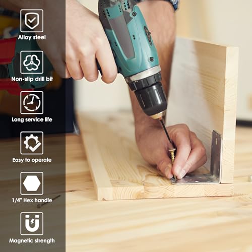 FAMIWIN Impact 4" Long Hex Head Drill Bit Set, 20PCS Allen Wrench Hex-Shank Set, Metric&SAE, 1/4" HexBit Magnetic S2 Steel Screwdriver-Bits with Storage Box - Image 5