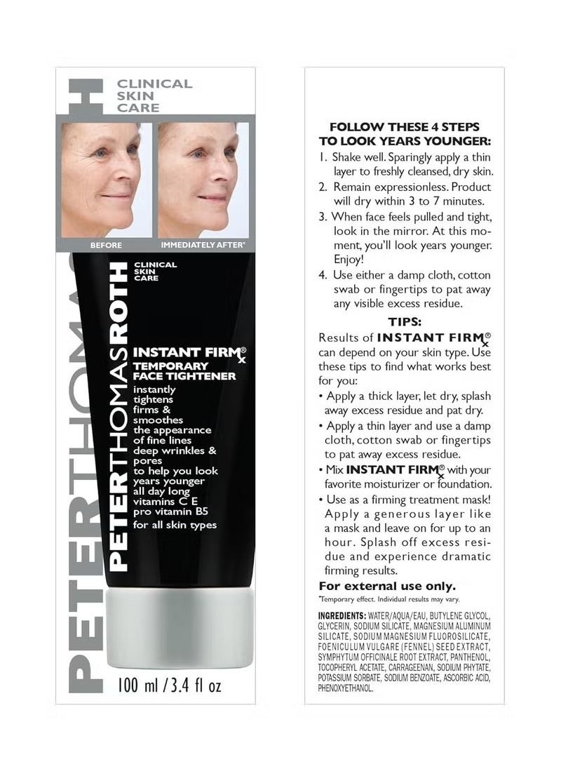 PETER THOMAS ROTH - Instant FIRMx Temporary Face Tightener  Firm and Smooth the Look of Fine Lines, Deep Wrinkles and Pores (3.4 ounce) - Image 1