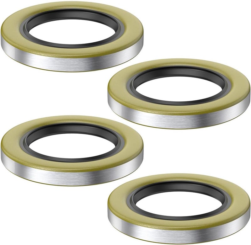 SAQXK 4pcs Double Lip Trailer Grease Seals for RV and Boat Axles - Image 1