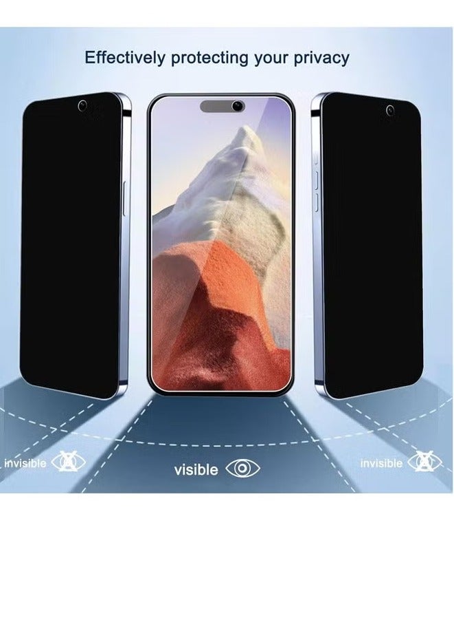 JAJEEK iPhone 15 Plus 6.7 Inch Tempered Glass Privacy Screen Protector Set – 3 Pack Anti-Spy, Scratch Resistant, Full-Coverage Tempered Glass for iPhone 15 Plus - Image 4