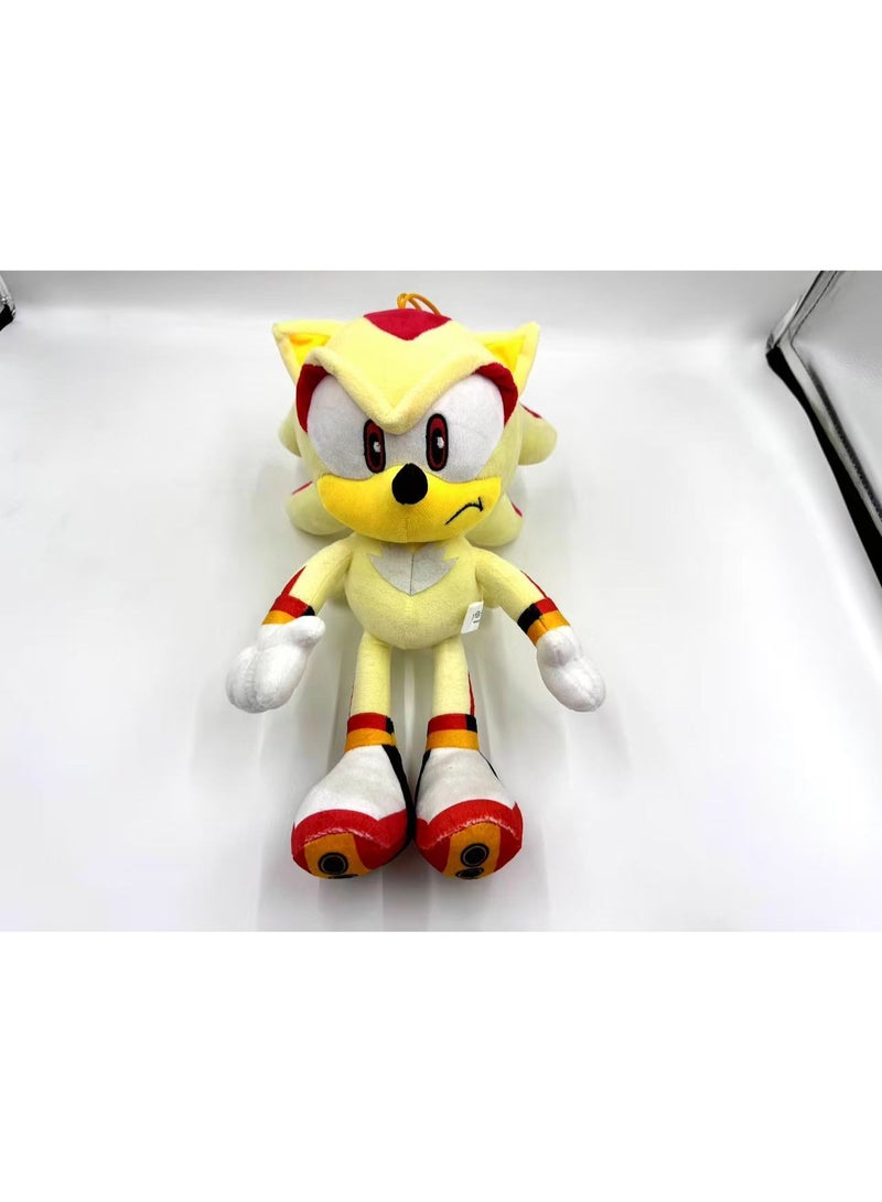 Super Shadow Plush Toy, 32cm Soft Cartoon Character Doll, Children's Birthday Gift, Sonic Series Doll