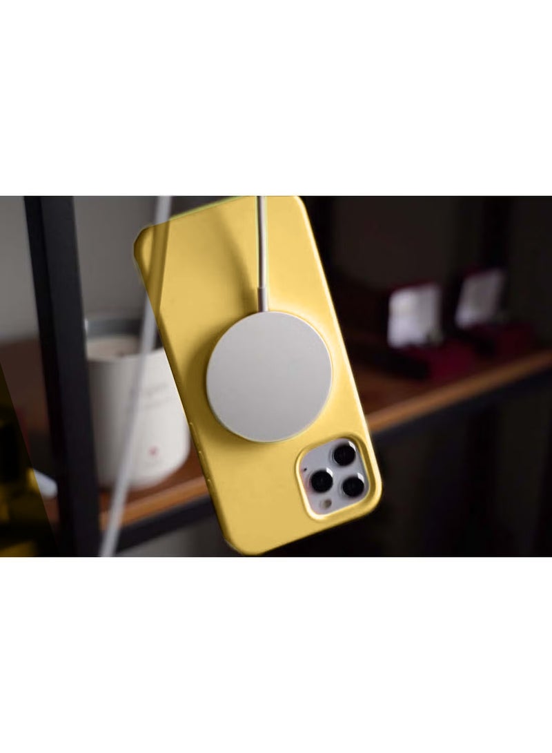 Wtech Apple iPhone 16 Pro Max 2024 Premium Soft Liquid Silicone Case Cover - Canary Yellow - Image 2