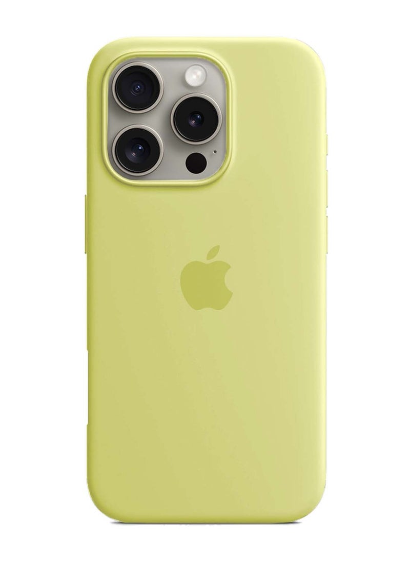 Apple iPhone 16 Pro Max 2024 Premium Soft Liquid Silicone Case Cover - Canary Yellow