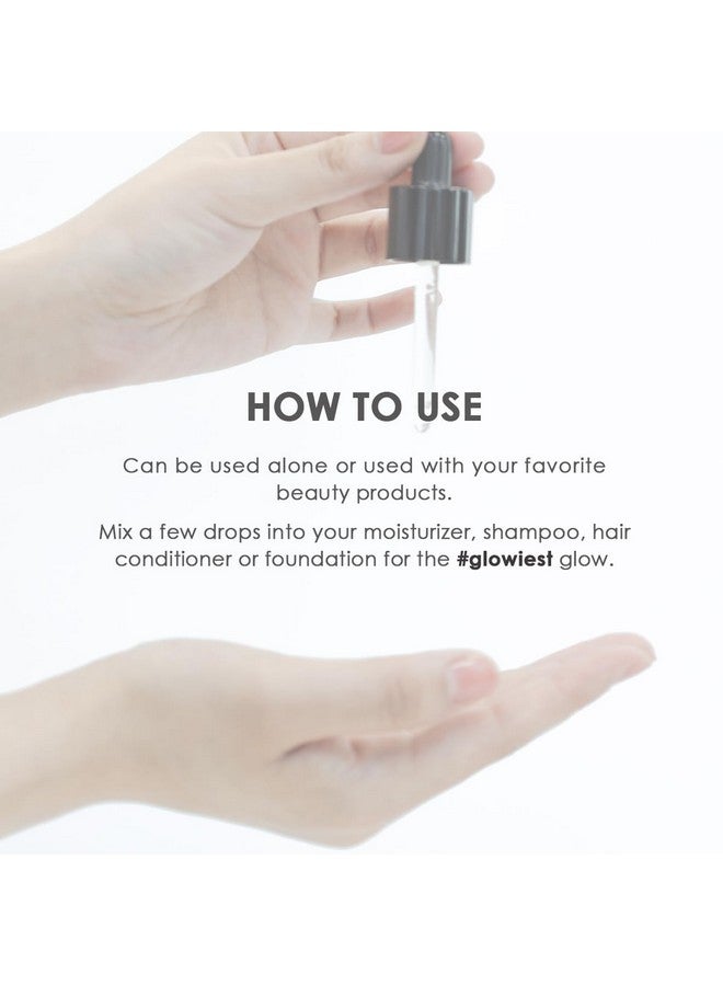 glowiest DREAM GLOW BEAUTY OIL - Natural Facial Oil for All Skin Types, Multi Oil - Clean Beauty, Camellia Japonica Seed Oil, Castor Oil - 30ml (1.01 fl. oz.) - Image 3