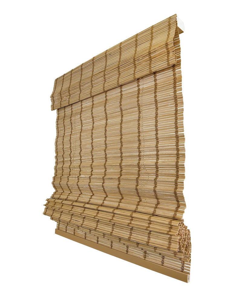 CHICOLOGY Bamboo Roman Shades - Customer Favorite Light Filtering Blinds for Windows, Premium Quality, Ideal for Home, Deer Brown, 29" W X 64" H - Image 2