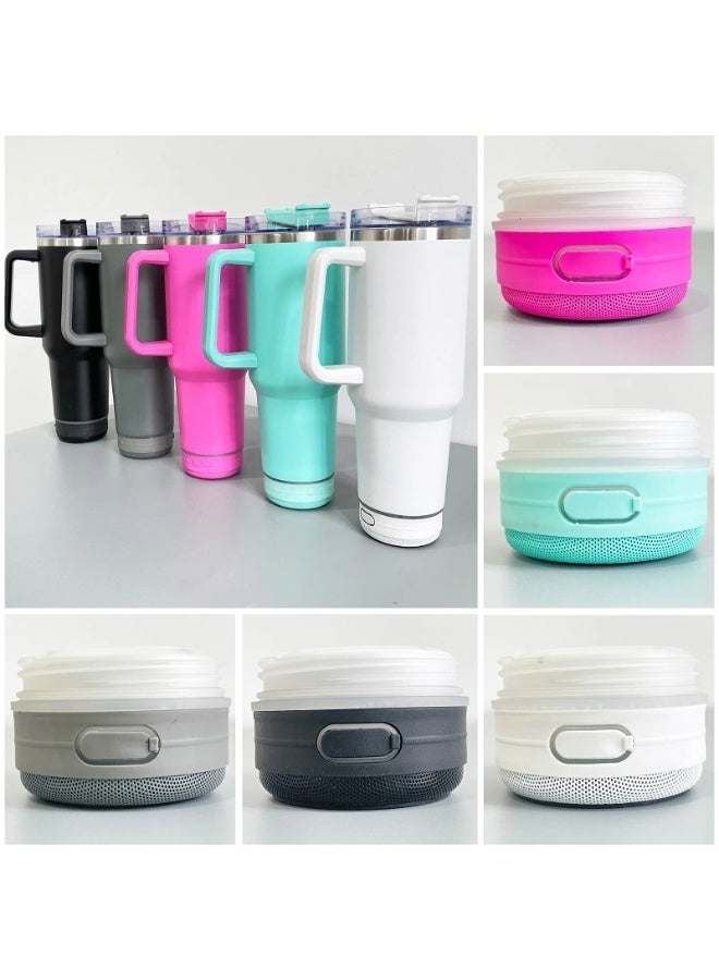 Thermal Mug with Handle and Straw, Stainless Steel Keeps Drinks Cold and Hot - Multicolor - Includes Headphones - 523-2 - Image 1