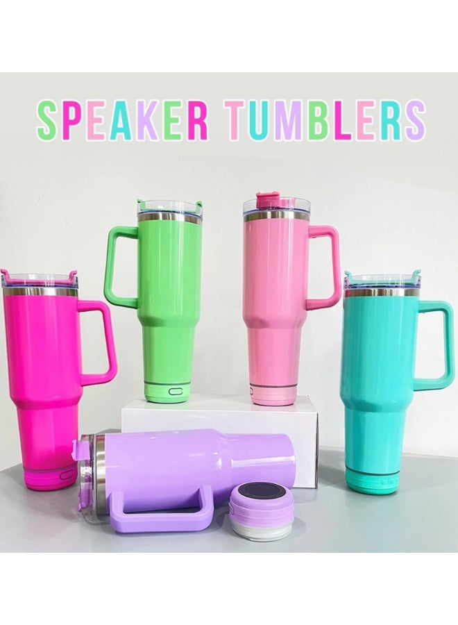 Thermal Mug with Handle and Straw, Stainless Steel Keeps Drinks Cold and Hot - Multicolor - Includes Headphones - 523-2 - Image 4