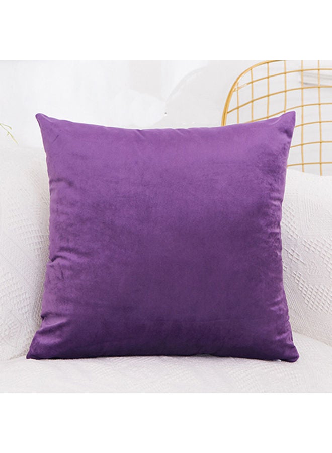 غطاء وسادة مخملي فاخر. أرجواني. 40 x 40سم