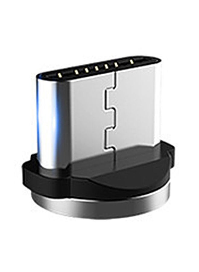 نيبمينينت كابل شحن USB مغناطيسي بمؤشر LED فضي