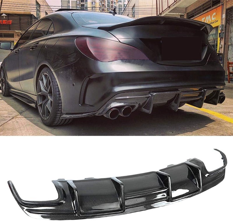 QASULER Carbon Fiber Rear Bumper Diffuser for Mercedes-Benz CLA45 AMG - Image 4