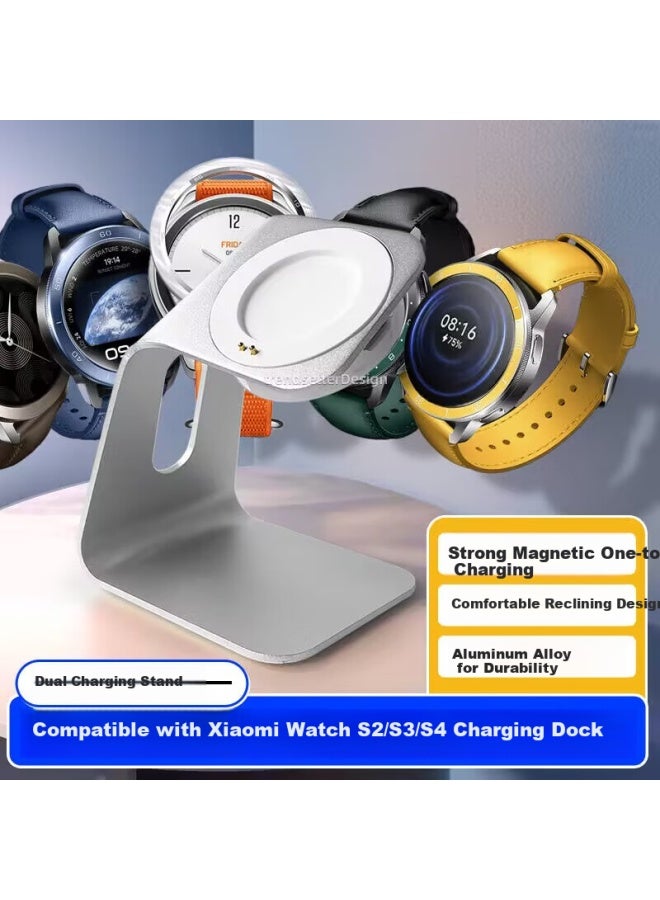 trendsetter حامل شحن 1-في-1 لساعات شاومي S2/S3/S4، متوافق مع حامل شحن الجيل الثاني والثالث H1/2pro بقاعدة مغناطيسية - Image 1