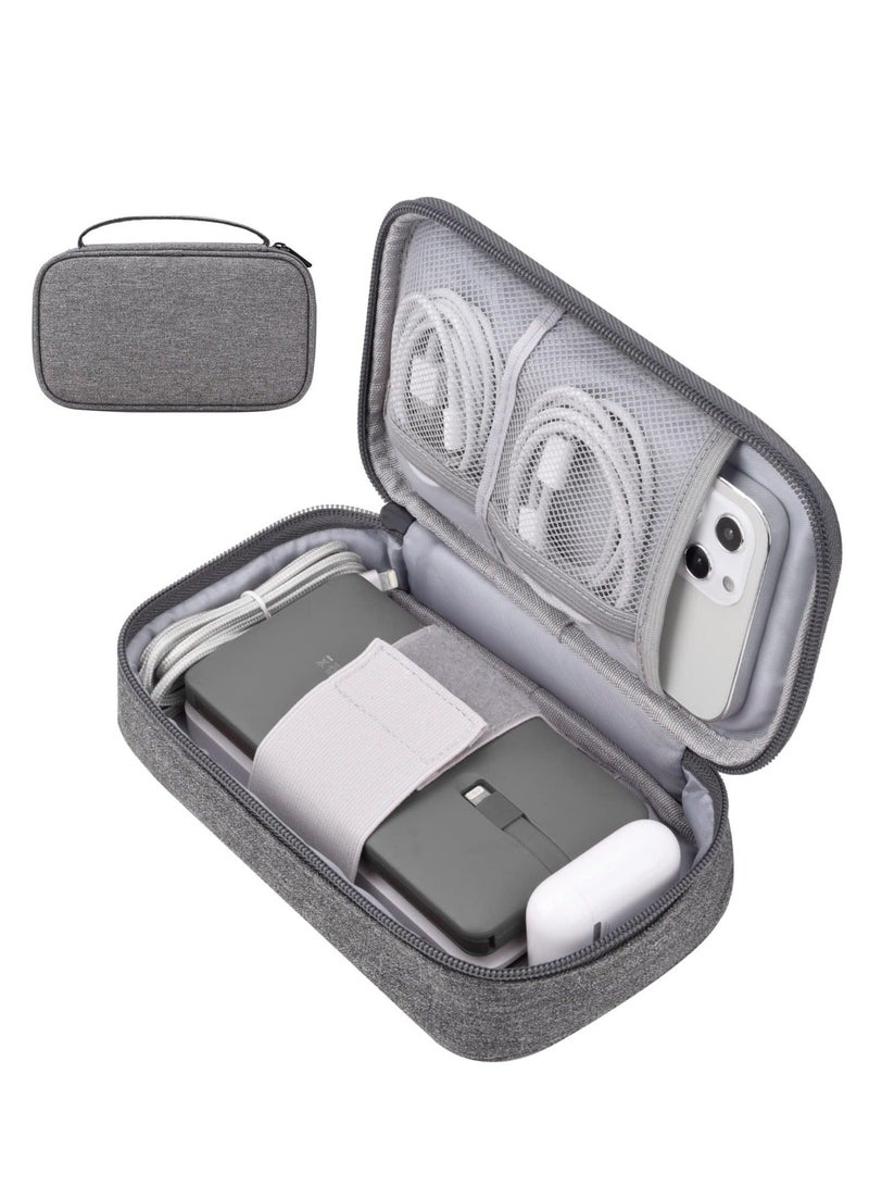 Captaintech Tech Organizer Travel Case for Charger and Cords Cables, Portable Hard Drive, Compact Water-Resistant Storage for Electronics Digital Devices & Accessories (Dark Grey) - Image 1