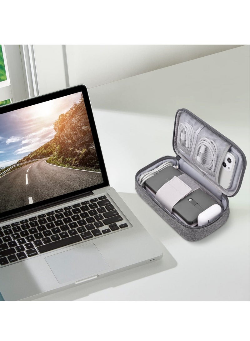 Captaintech Tech Organizer Travel Case for Charger and Cords Cables, Portable Hard Drive, Compact Water-Resistant Storage for Electronics Digital Devices & Accessories (Dark Grey) - Image 5