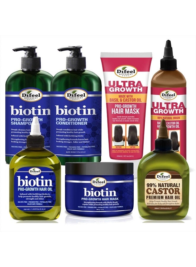 difeel Biotin Ultra Growth Beauty Bomb for Hair Growth 7-Piece Set - Image 1