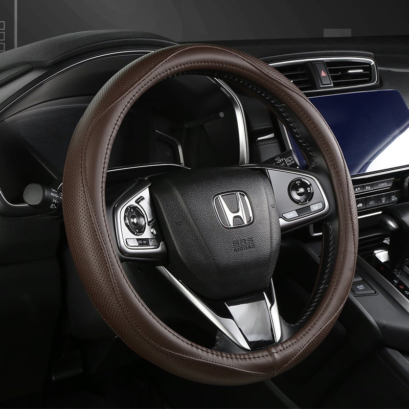 Car Steering Wheel Cover with 3D Microfiber Leather Design for an Amazing Hand Feel - Image 2