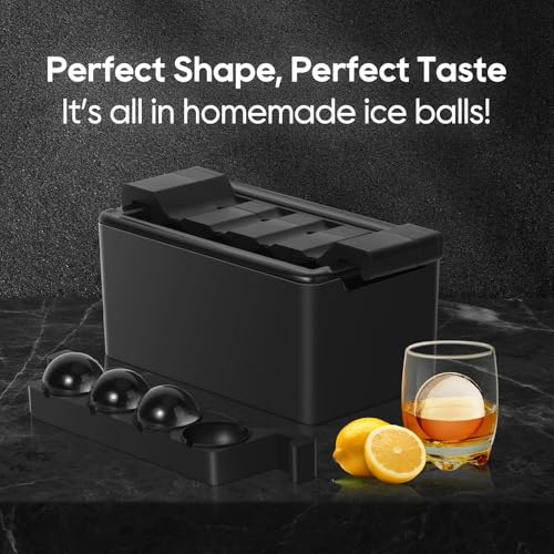 Mooues Clear Ice Ball Maker Mold, 8 Large Whiskey Ice Cubes Mold, 2 Inch Round Silicone Ice Molds for Cocktails, Idea Gifts for Dad Boyfriend Boss Men who Have Everything - Image 5