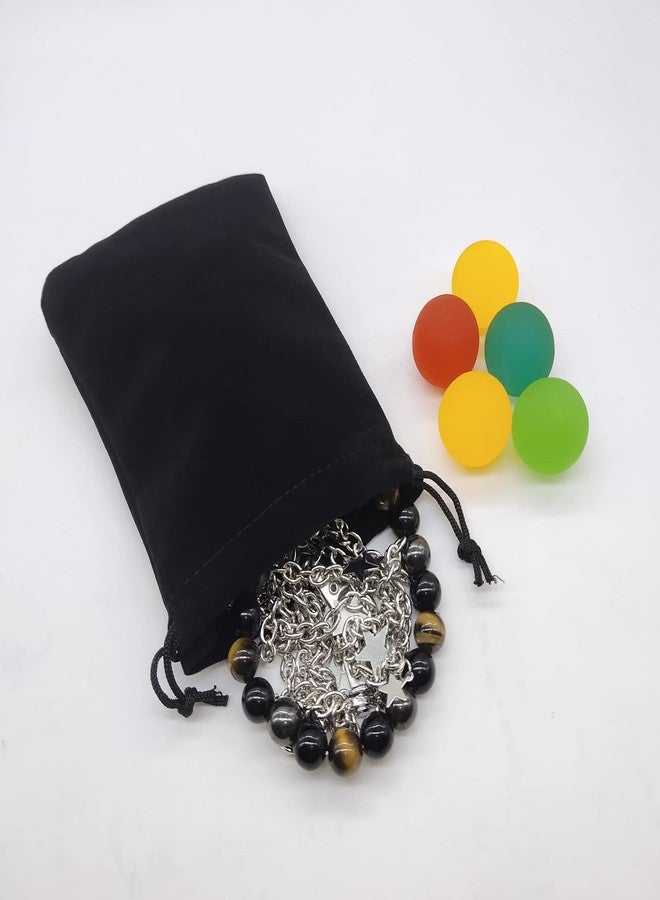 HOSL Velvet Bags with Drawstrings Black Jewelry Pouch Velvet Gift Bags for Earrings Bracelet Necklace Goodies Candy Festival Wedding Party Favor Baby Show Bag (3x4 Inch 200Pcs) - Image 5