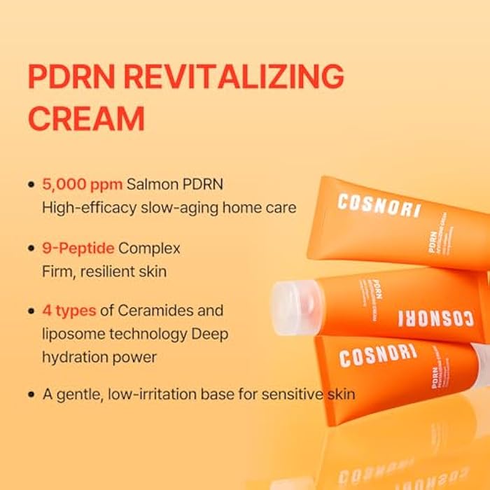 COSNORI PDRN Revitalizing Cream - Korea Facial Cream with Salmon PDRN & 9-Peptide Complex - 4 Ceramides for Hydration, Firmness & Radiant Skin, Korean Skincare (70ml / 2.37 fl. oz.) - Image 2