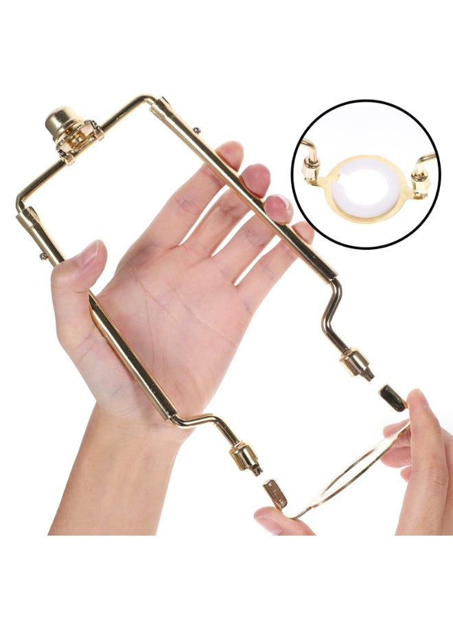 Mordely Detachable Lamp Harp Lamp Shade Harp Holder Adjustable Lamp Harp Kit for Table and Floor Lamps Fit Both Standard Lamp Rod and E14 E26 E27 Light Base - Image 2