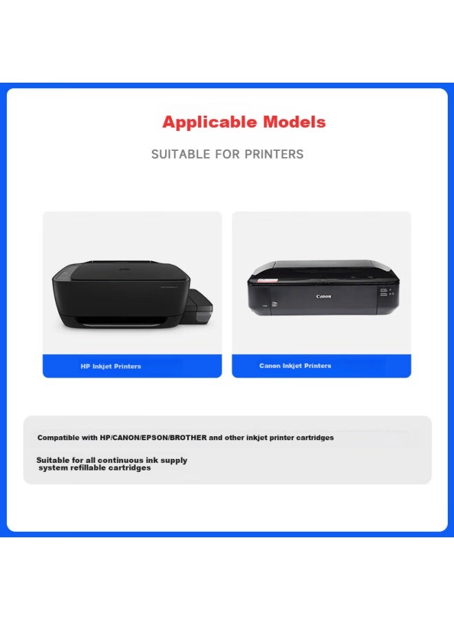 Tianse Compatible Ink Cartridge 805xl 803 For Hp Inkjet Printers, Universal Refill Color Ink 250ml Black Set For Xiaomi, Canon, Epson, Brother, Huawei Continuous Ink System - Image 1