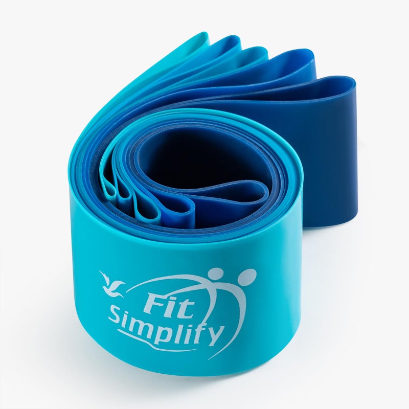 Fit Simplify Resistance Loop Exercise Bands with Instruction Guide and Carry Bag, Set of 5 - Image 3