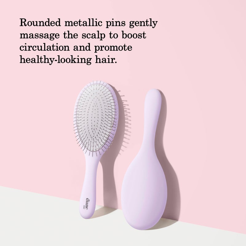Diane Metallic Pin Detangler Hair Brush â€“ Anti-Static Metallic Pin Hair Brush for Wet or Dry Hair, Gently Massages Scalp & Smooths Frizz, Flexible Cushion Brush for Fine, Thick, or Textured Hair - Image 5