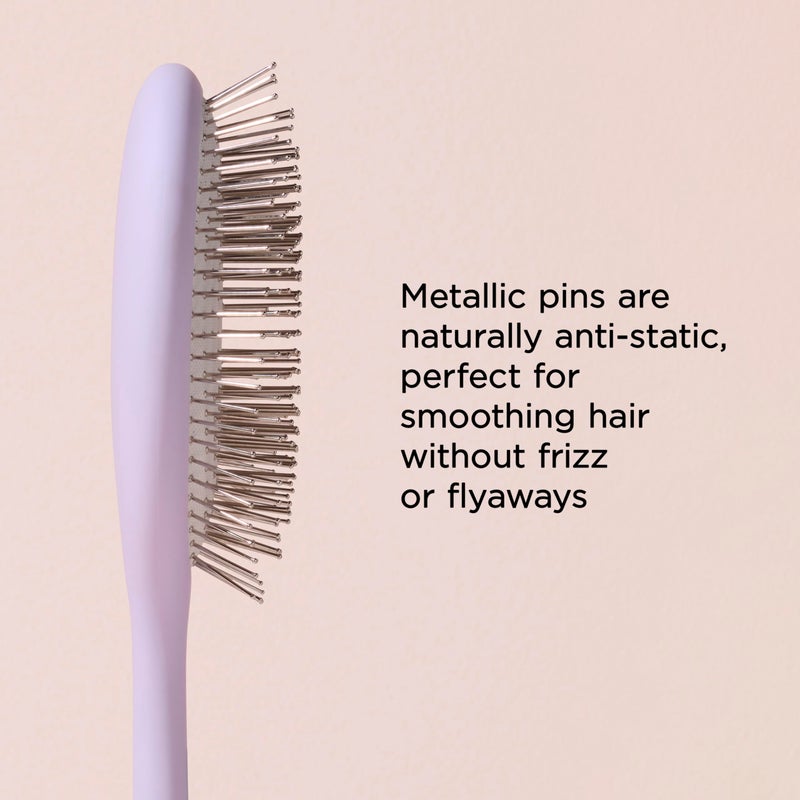 Diane Metallic Pin Detangler Hair Brush â€“ Anti-Static Metallic Pin Hair Brush for Wet or Dry Hair, Gently Massages Scalp & Smooths Frizz, Flexible Cushion Brush for Fine, Thick, or Textured Hair - Image 4