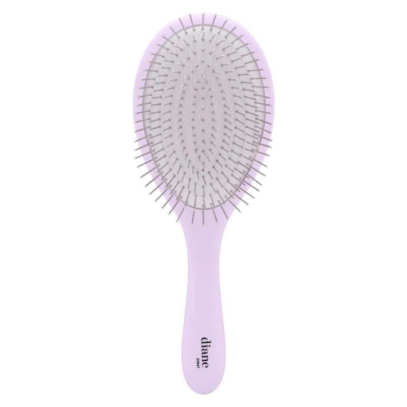 Diane Metallic Pin Detangler Hair Brush â€“ Anti-Static Metallic Pin Hair Brush for Wet or Dry Hair, Gently Massages Scalp & Smooths Frizz, Flexible Cushion Brush for Fine, Thick, or Textured Hair - Image 1