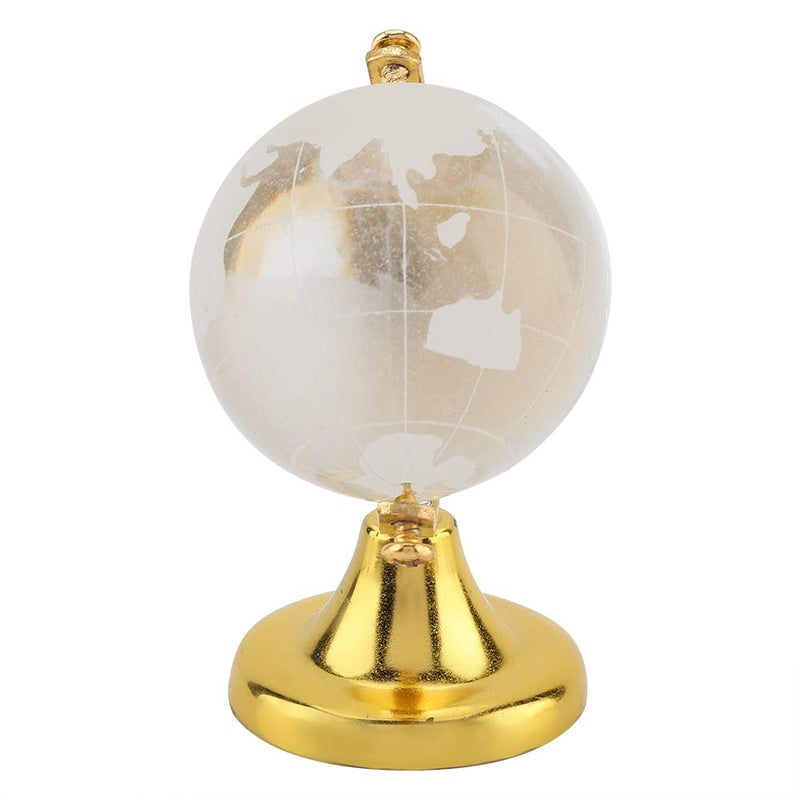 Gold Crystal Glass Globe Sphere World Map Round Earth Ball Home Office Decor - Image 2