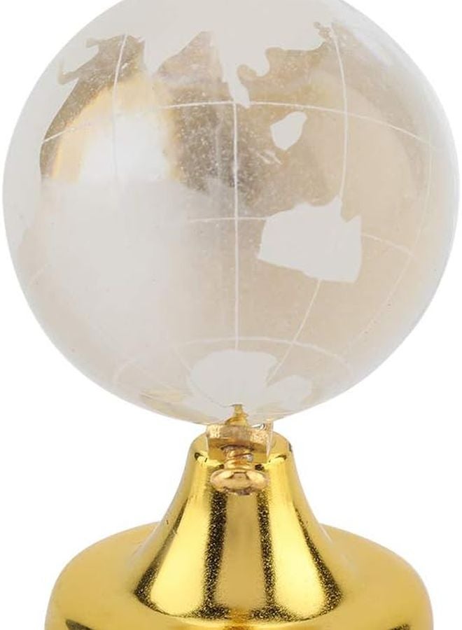 Gold Crystal Glass Globe Sphere World Map Round Earth Ball Home Office Decor - Image 1